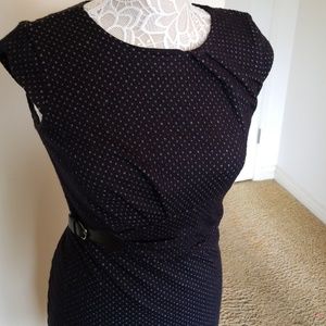 Ann Taylor deep navy sheath dress